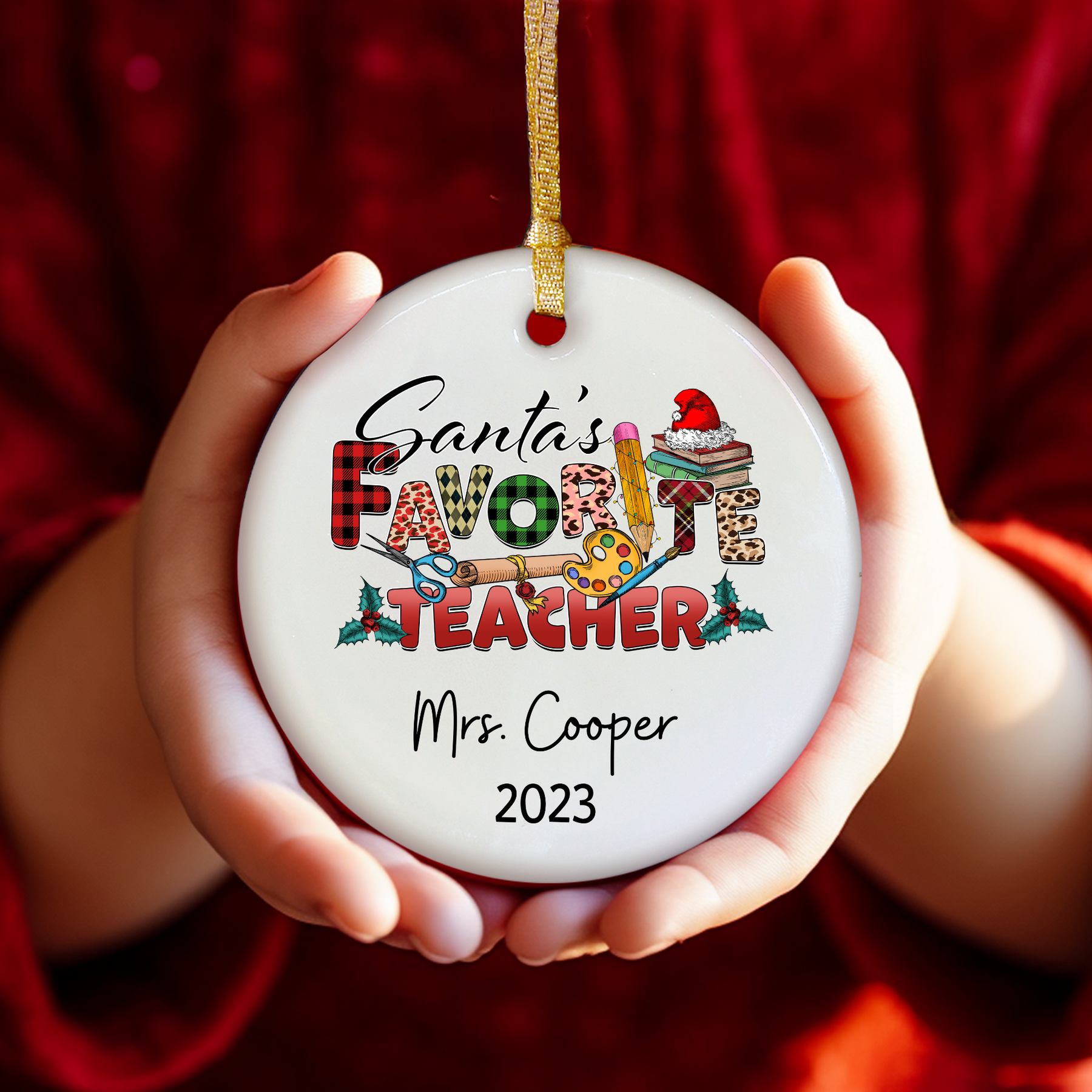 Teacher Ornament - Personalized Teacher Appreciation Gift