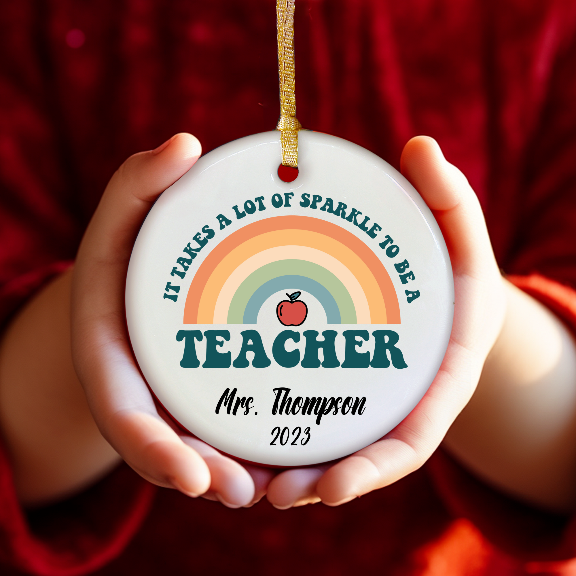 Teacher Ornament - Personalized Teacher Appreciation Gift