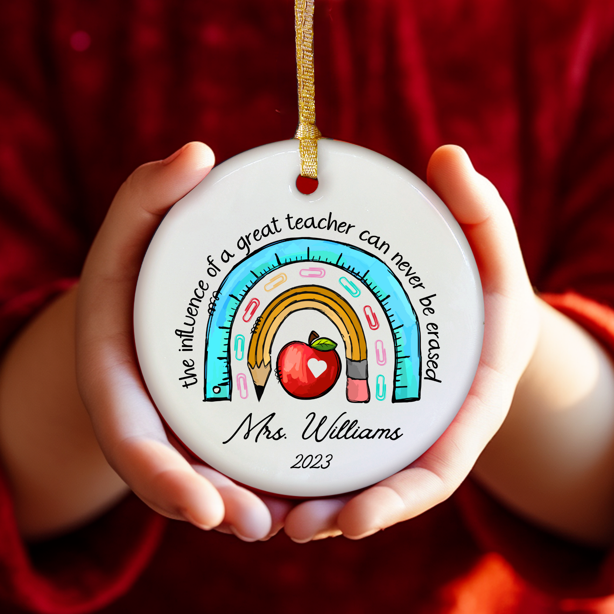 Teacher Ornament - Personalized Teacher Appreciation Gift