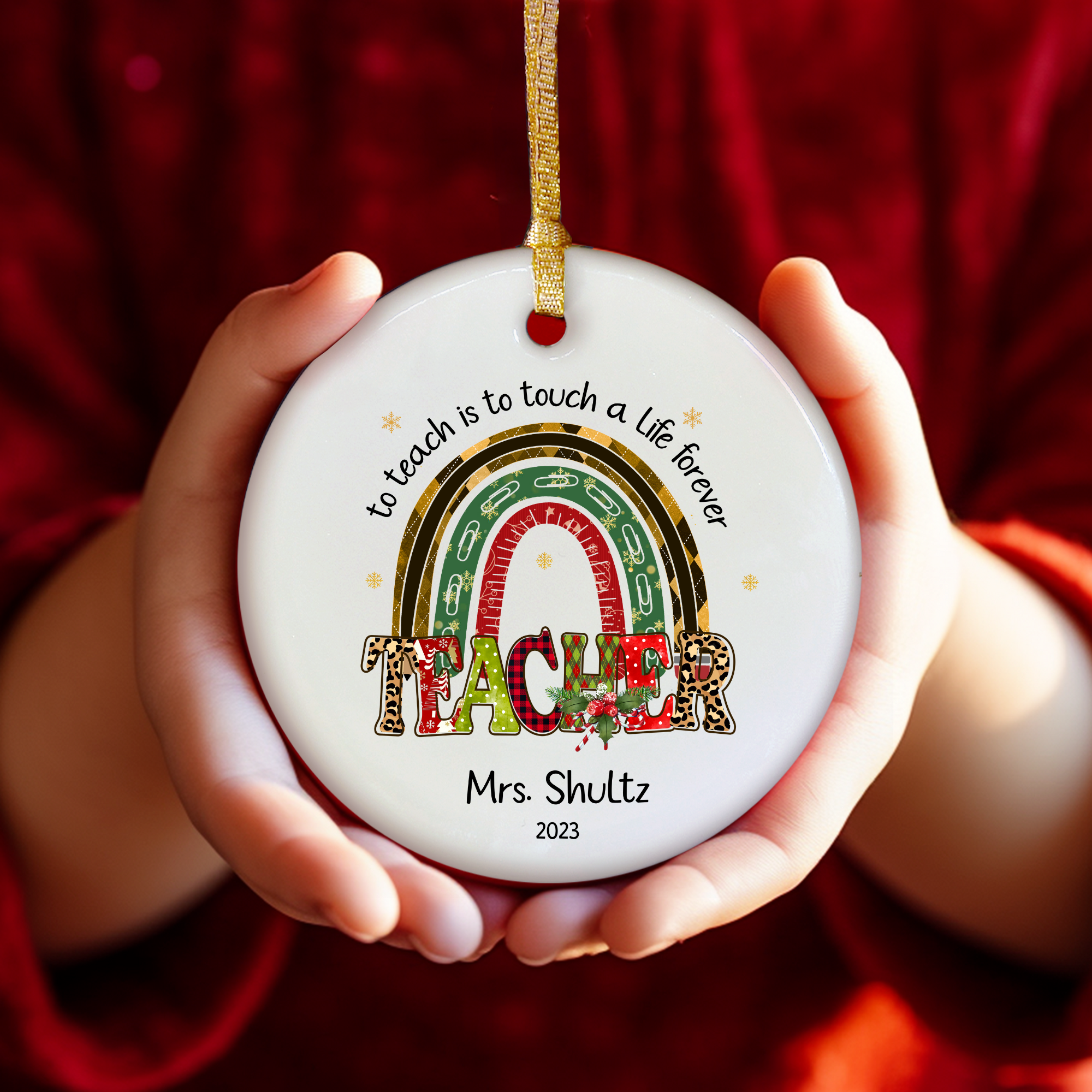 Teacher Ornament - Personalized Teacher Appreciation Gift