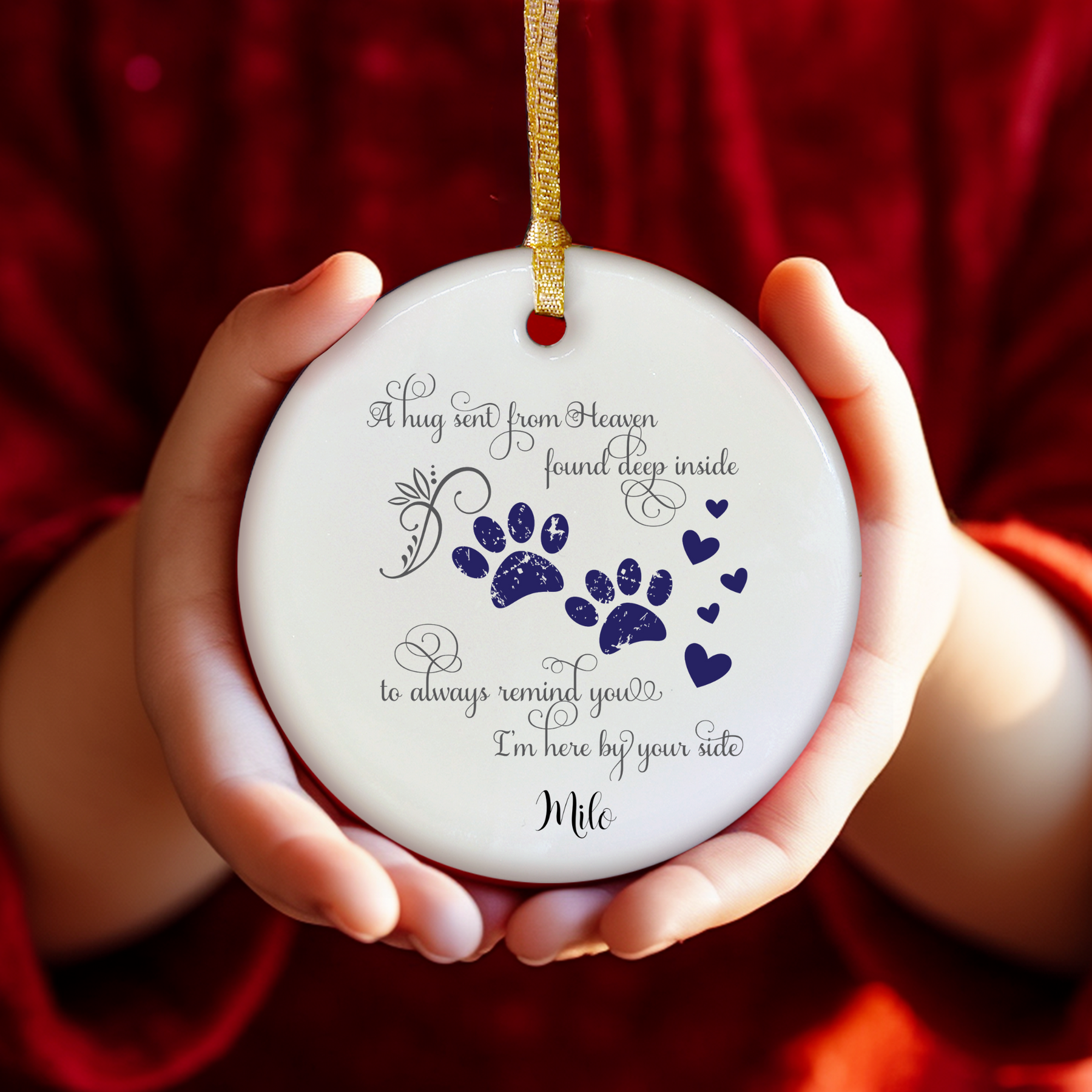 Dog Memorial Ornament - Personalized Pet Ornament Keepsake