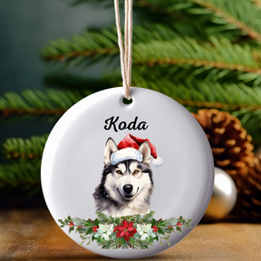 Personalized Dog Breed Ornament With Name - Dog Lover Gift