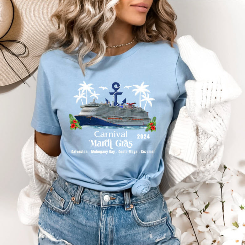 Carnival Mardi Gras Custom Cruise Shirt - Matching Group Cruise T-Shirt