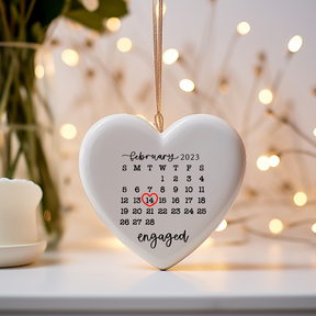 Married Calendar Anniversary Ornament - Wedding Gift Our First Christmas