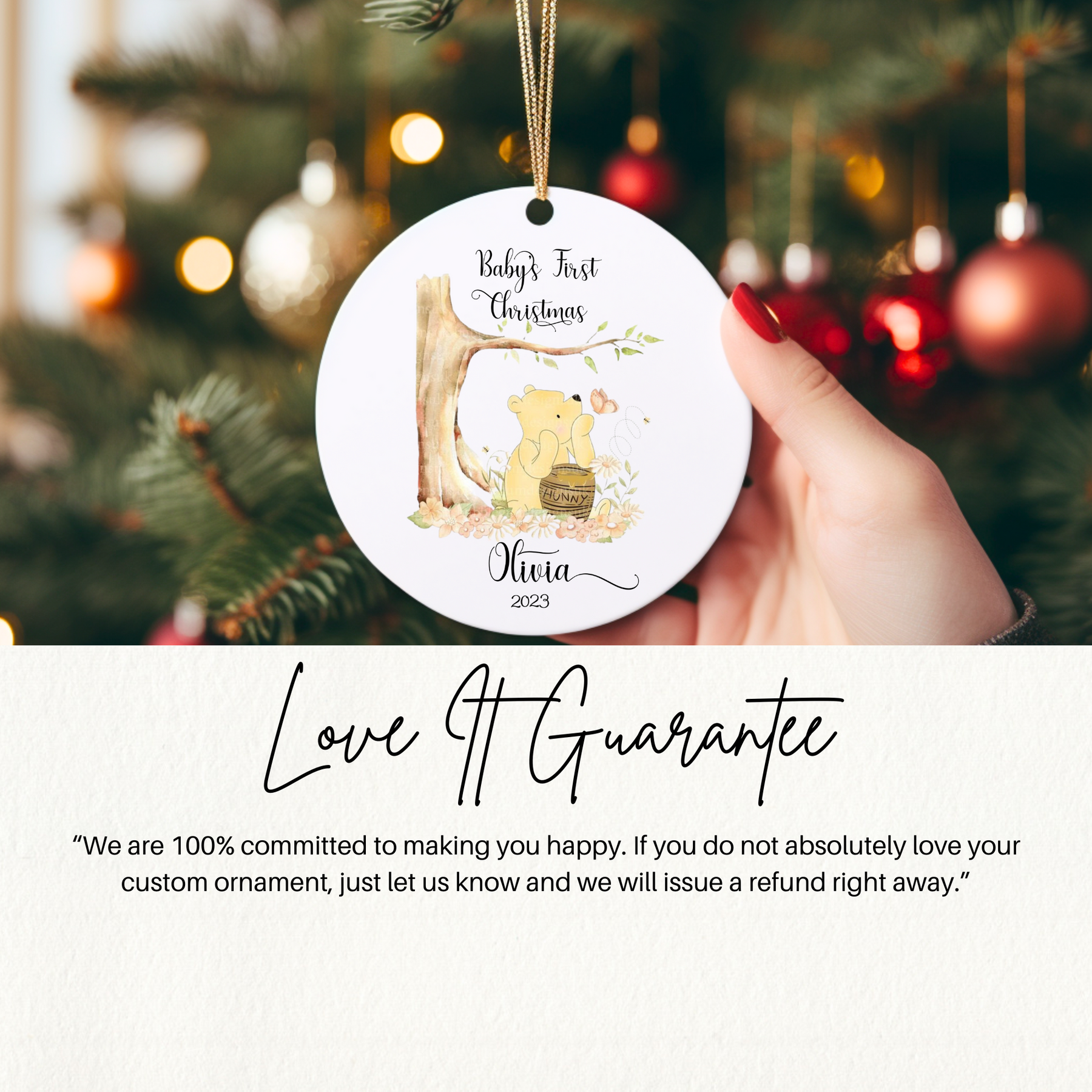 Baby's First Christmas Ornament  - Personalized Ornament