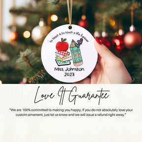 Teacher Ornament - Personalized Teacher Appreciation Gift