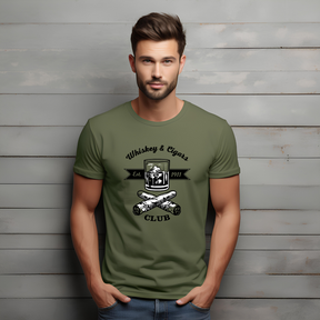 Wiskey & Cigars T-Shirt Gift For Cigar Lover -  Shirt For Cigar Smoker Gifts