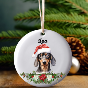 Personalized Dog Breed Ornament With Name - Dog Lover Gift