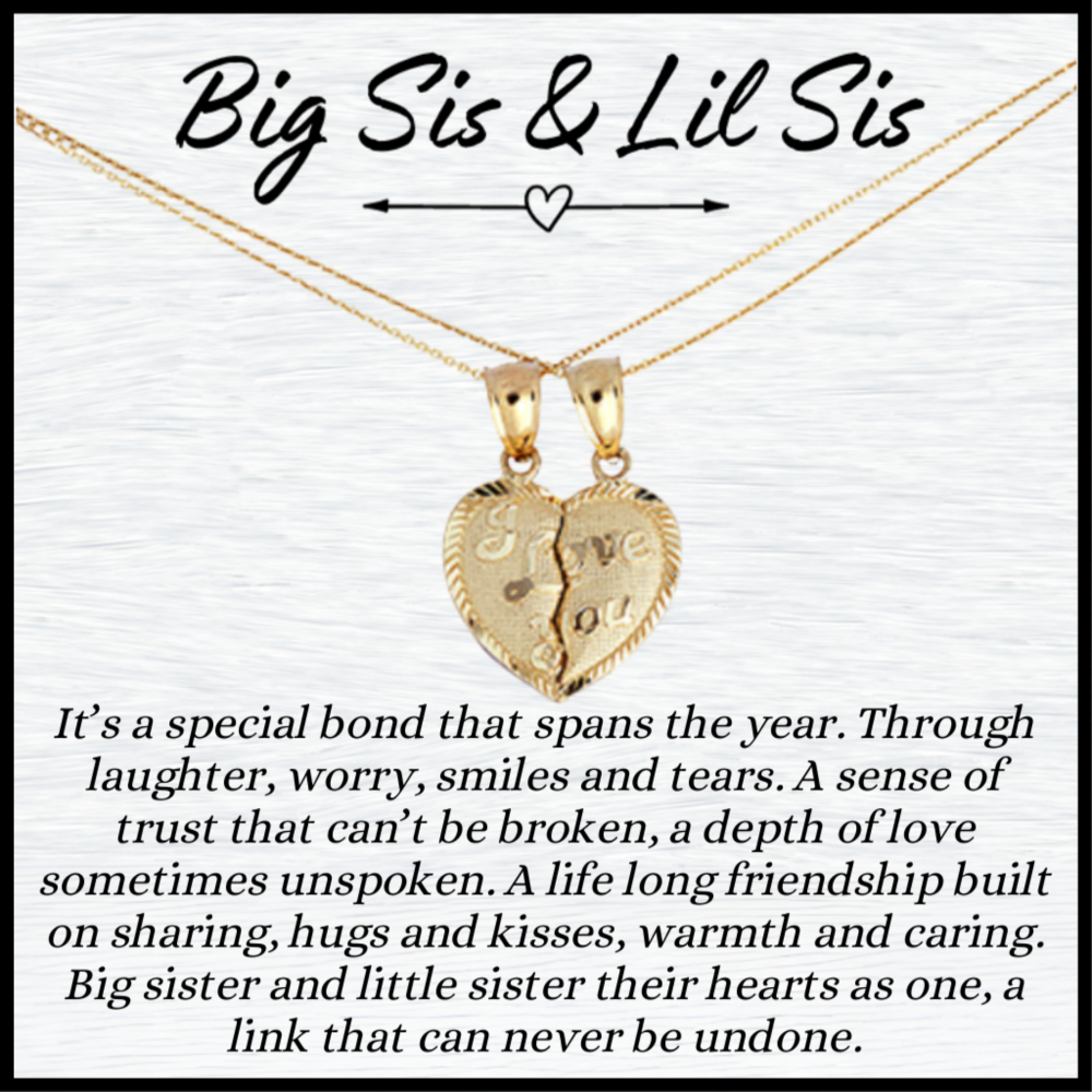 Big Sister Little Sister Matching Necklace