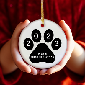 Dog/Cat First Christmas Ornament - Personalized Pet Keepsake