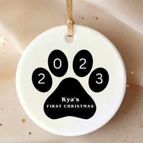 Dog/Cat First Christmas Ornament - Personalized Pet Keepsake