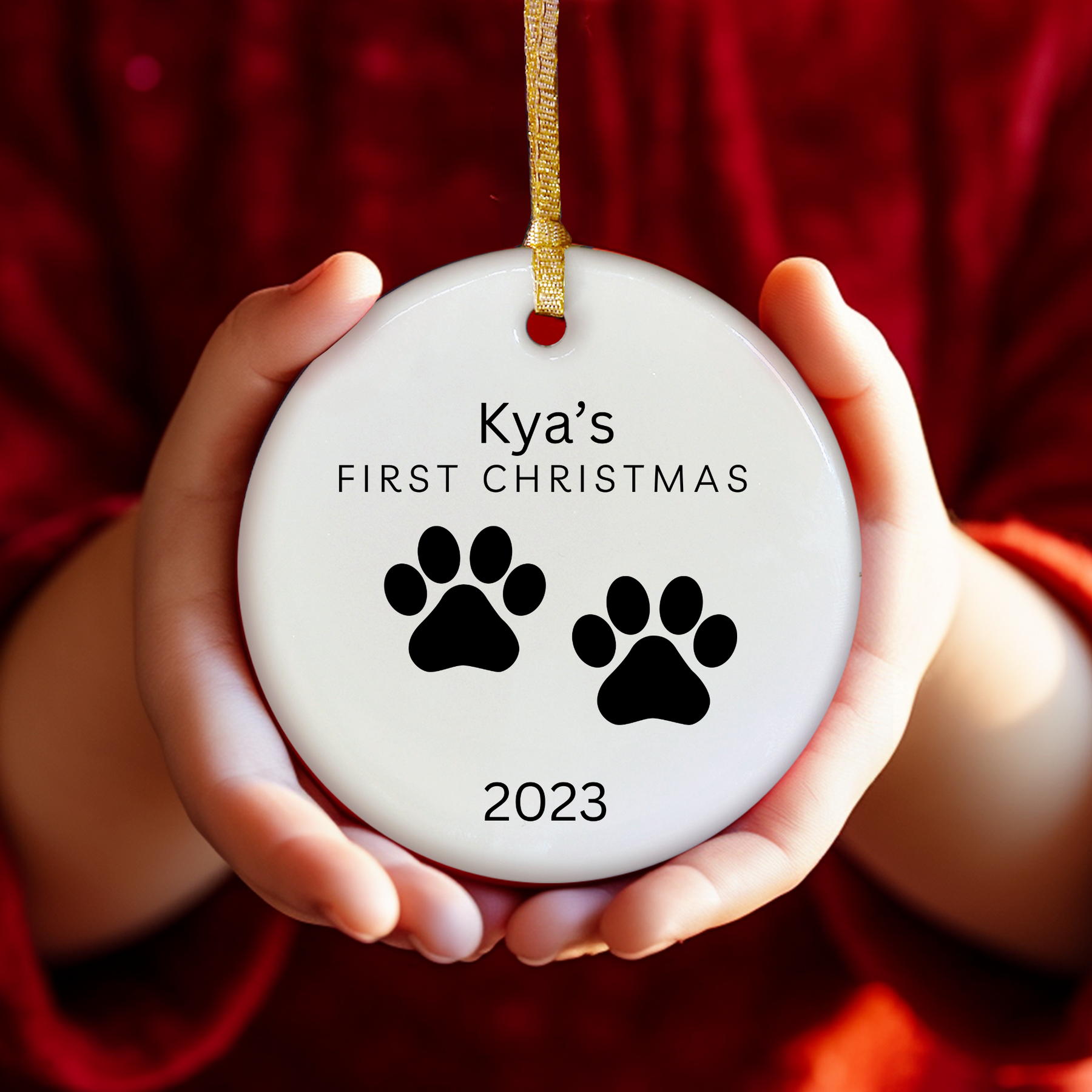 Dog/Cat First Christmas Ornament - Personalized Pet Keepsake