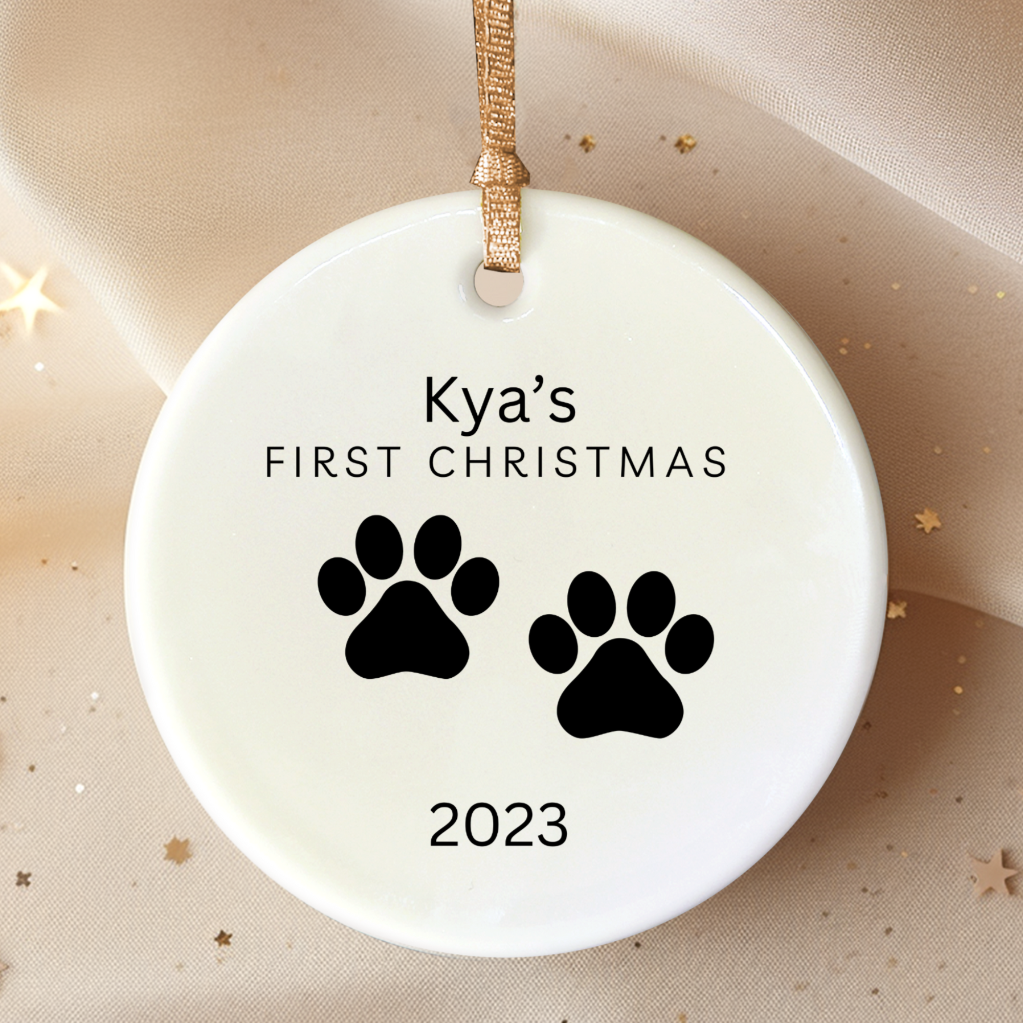 Dog/Cat First Christmas Ornament - Personalized Pet Keepsake