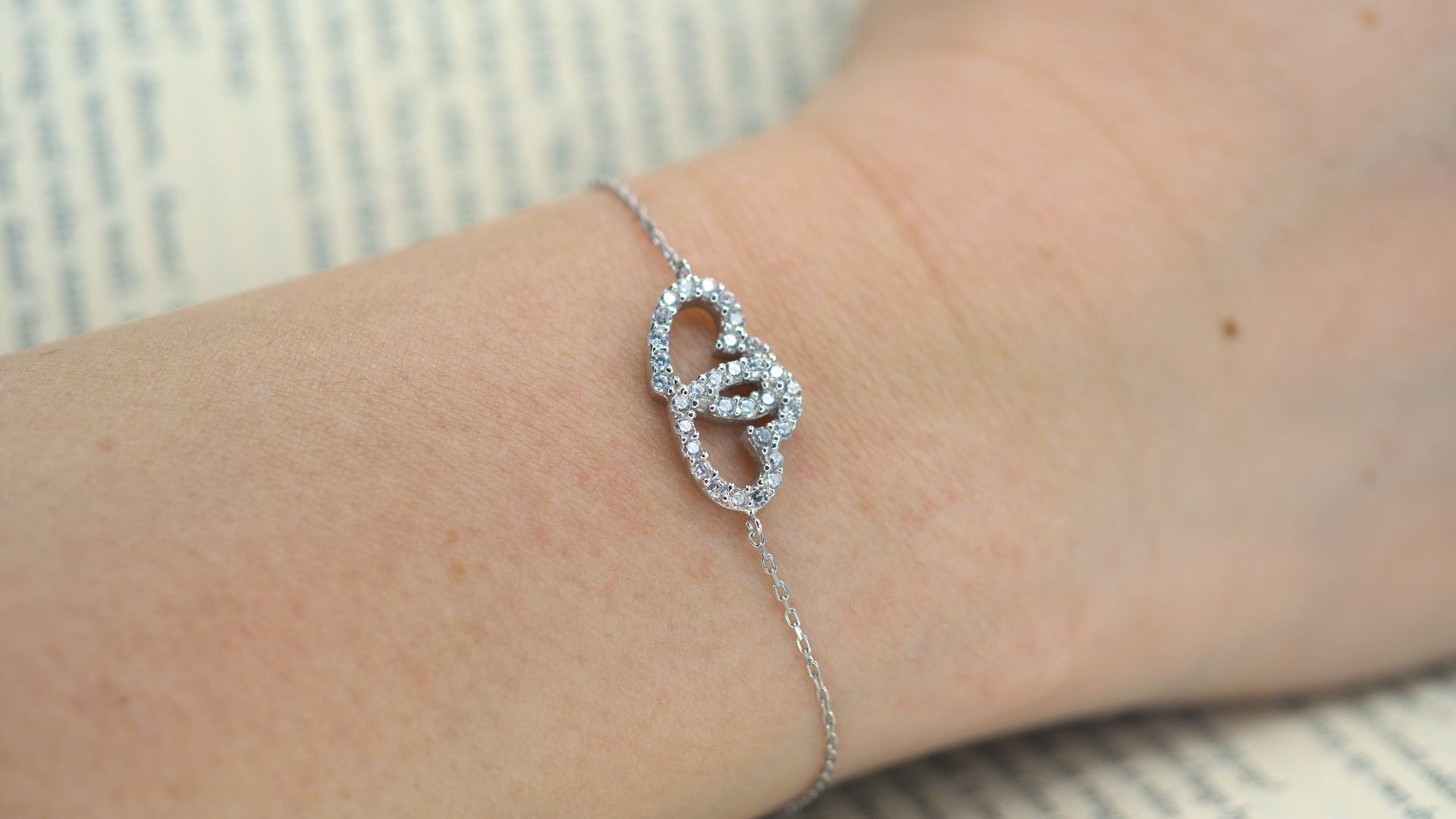 To My Daughter Interlocking Heart Bracelet Infinity Bracelet