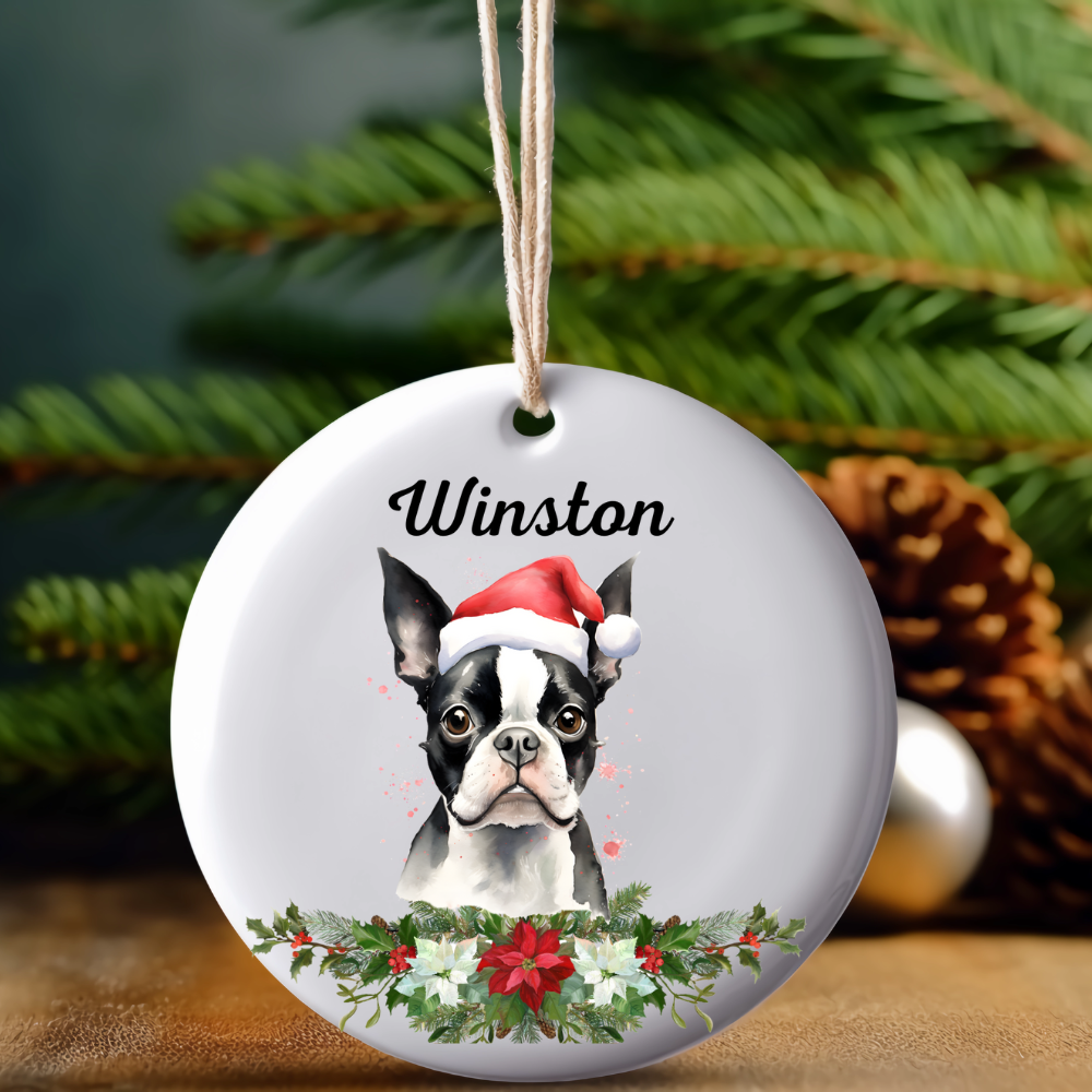 Personalized Dog Breed Ornament With Name - Dog Lover Gift