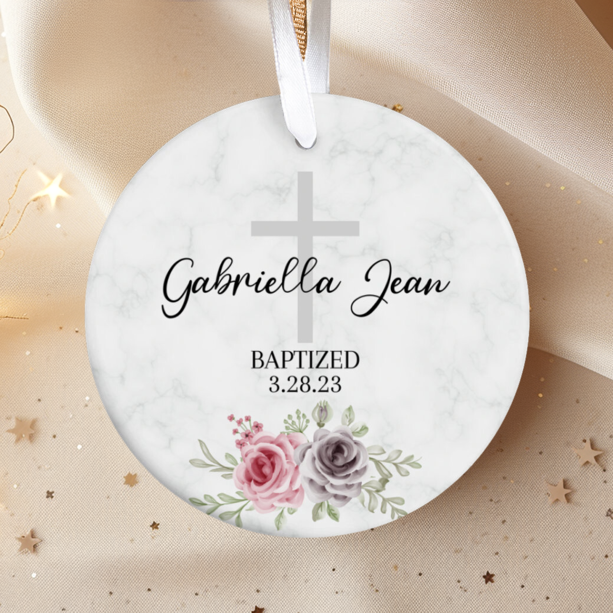 Baptism Ornament - Personalized Keepsake