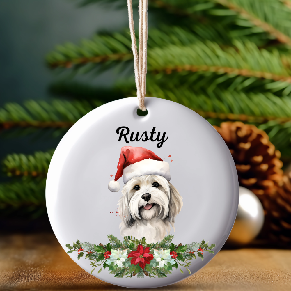 Personalized Dog Breed Ornament With Name - Dog Lover Gift