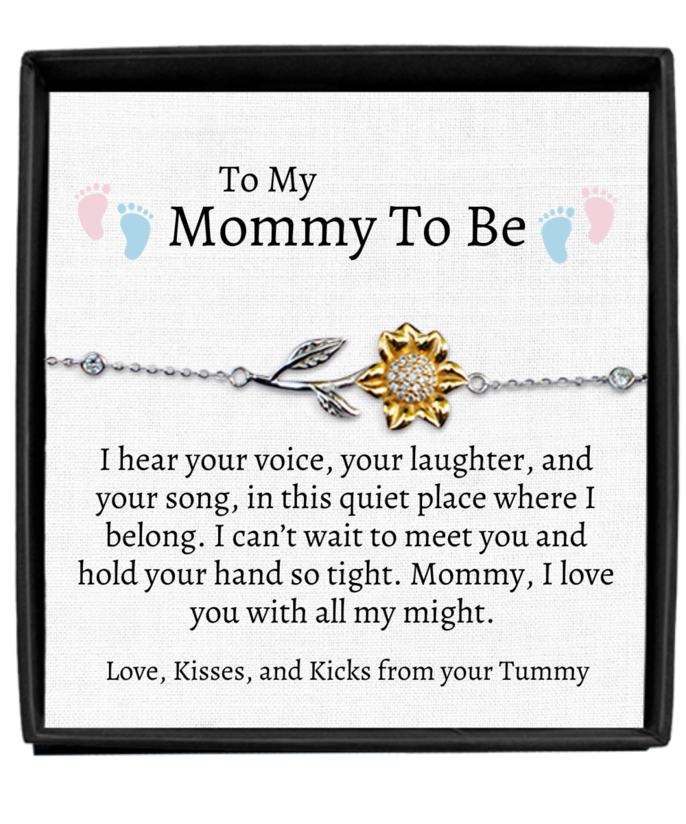 Expecting Mom Gift For Mommy To Be  - Sunflower Bracelet