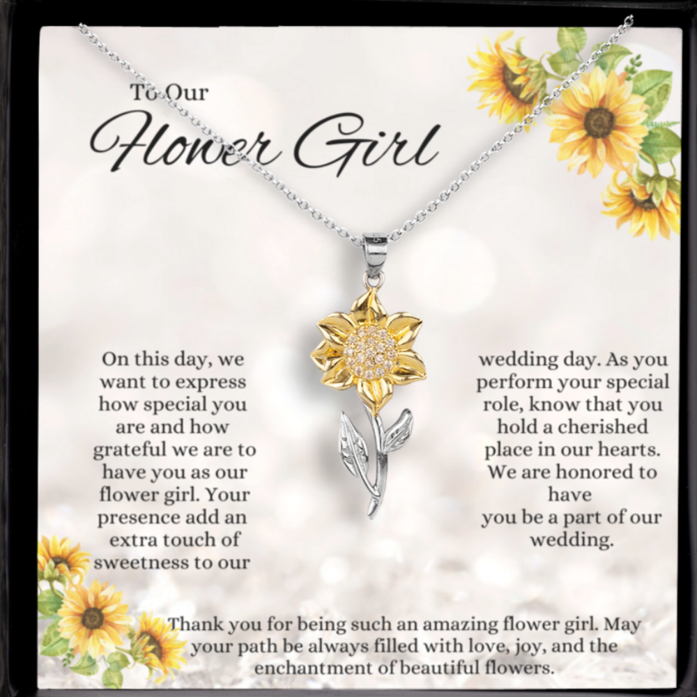 Custom Flower Girl Proposal Or Thank You Necklace