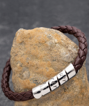 To My Daddy Men's Leather Bracelet - For Daddy To Be Gift from Bump