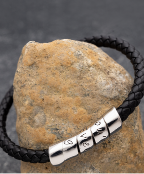 To My Daddy Men's Leather Bracelet - For Daddy To Be Gift from Bump