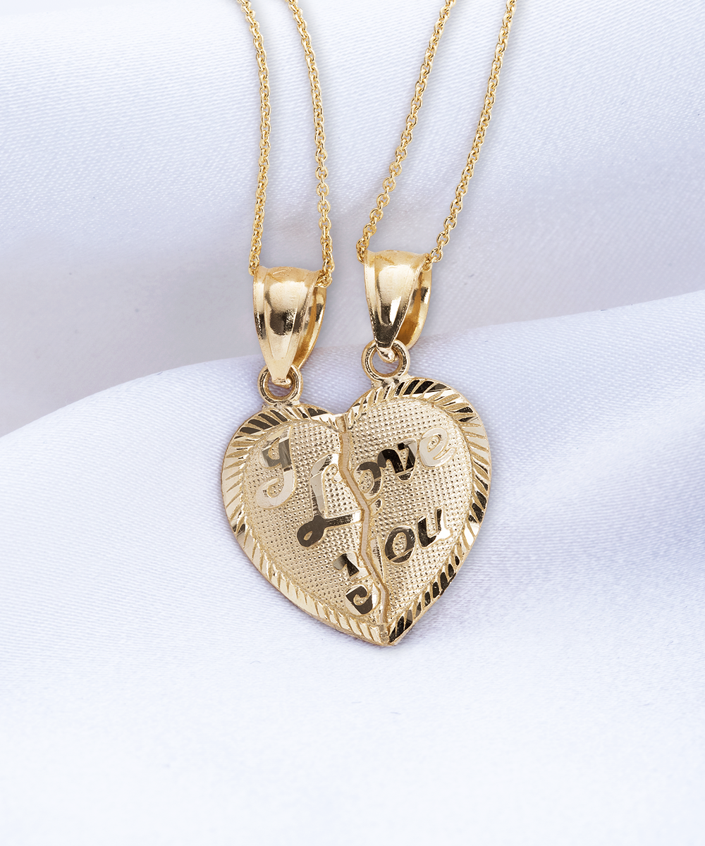 Breakable Heart Gold Necklace For Sisters Birthday Christmas