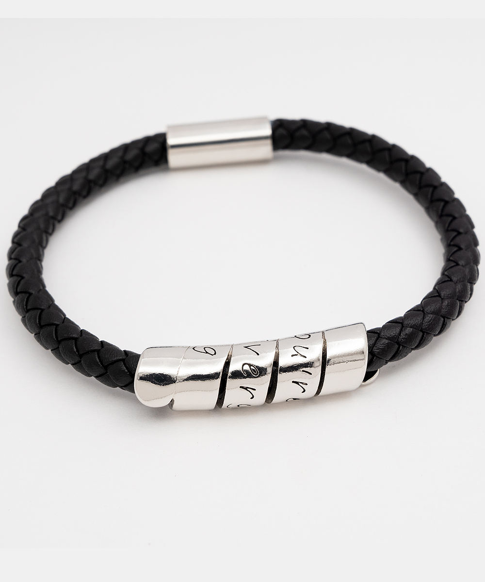 To My Daddy Men's Leather Bracelet - For Daddy To Be Gift from Bump