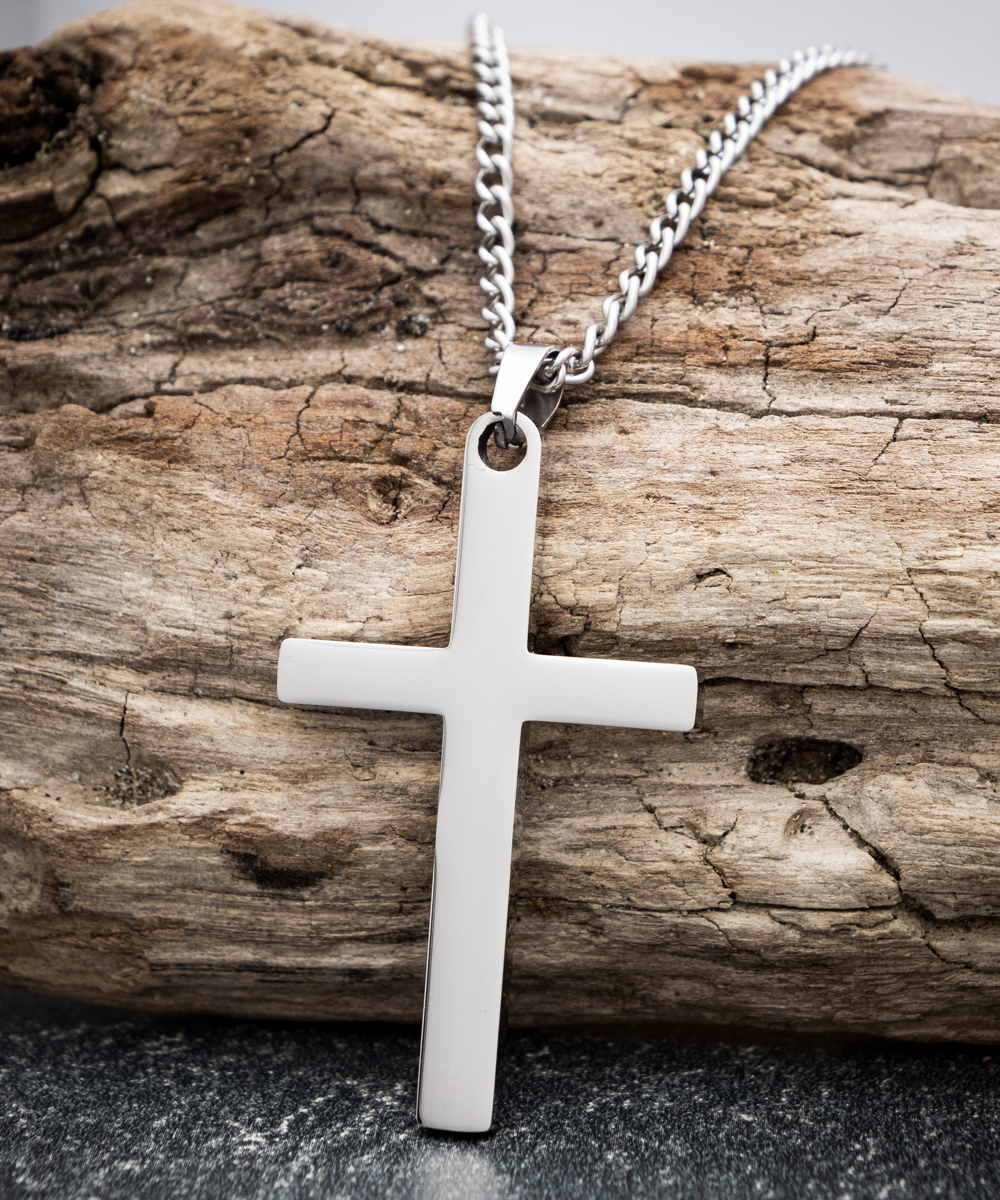 To My Amazing DAD Cross Necklace - From Daughter