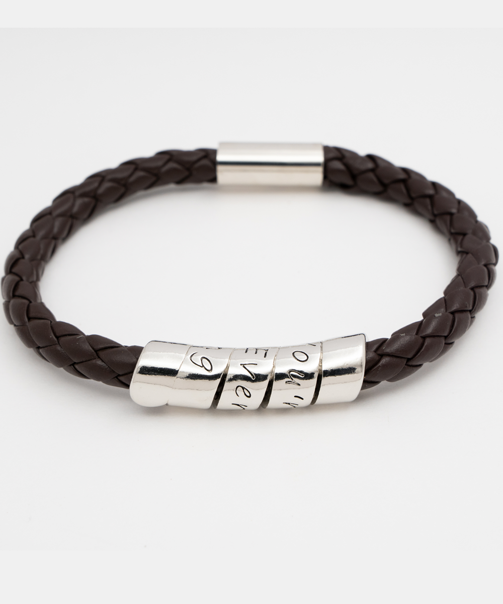 To My Daddy Men's Leather Bracelet - For Daddy To Be Gift from Bump